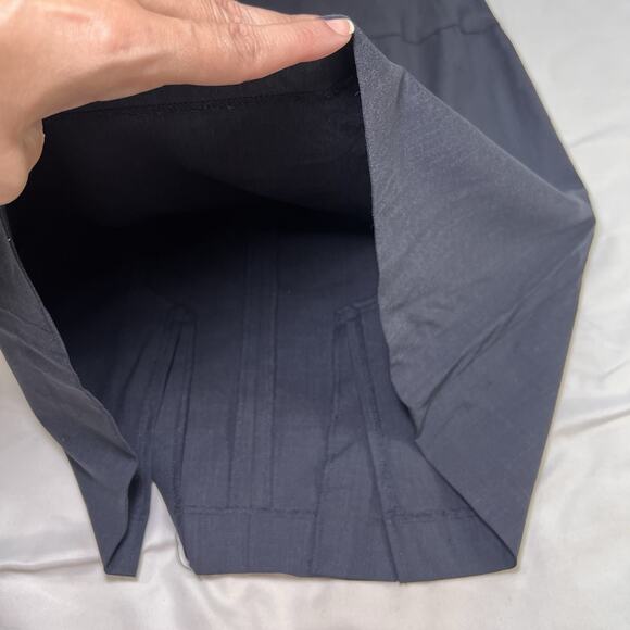 Theory Pencil Skirt Size 4 Navy Blue Knee Length Wool-Blend Career Business Work - Picture 4 of 13